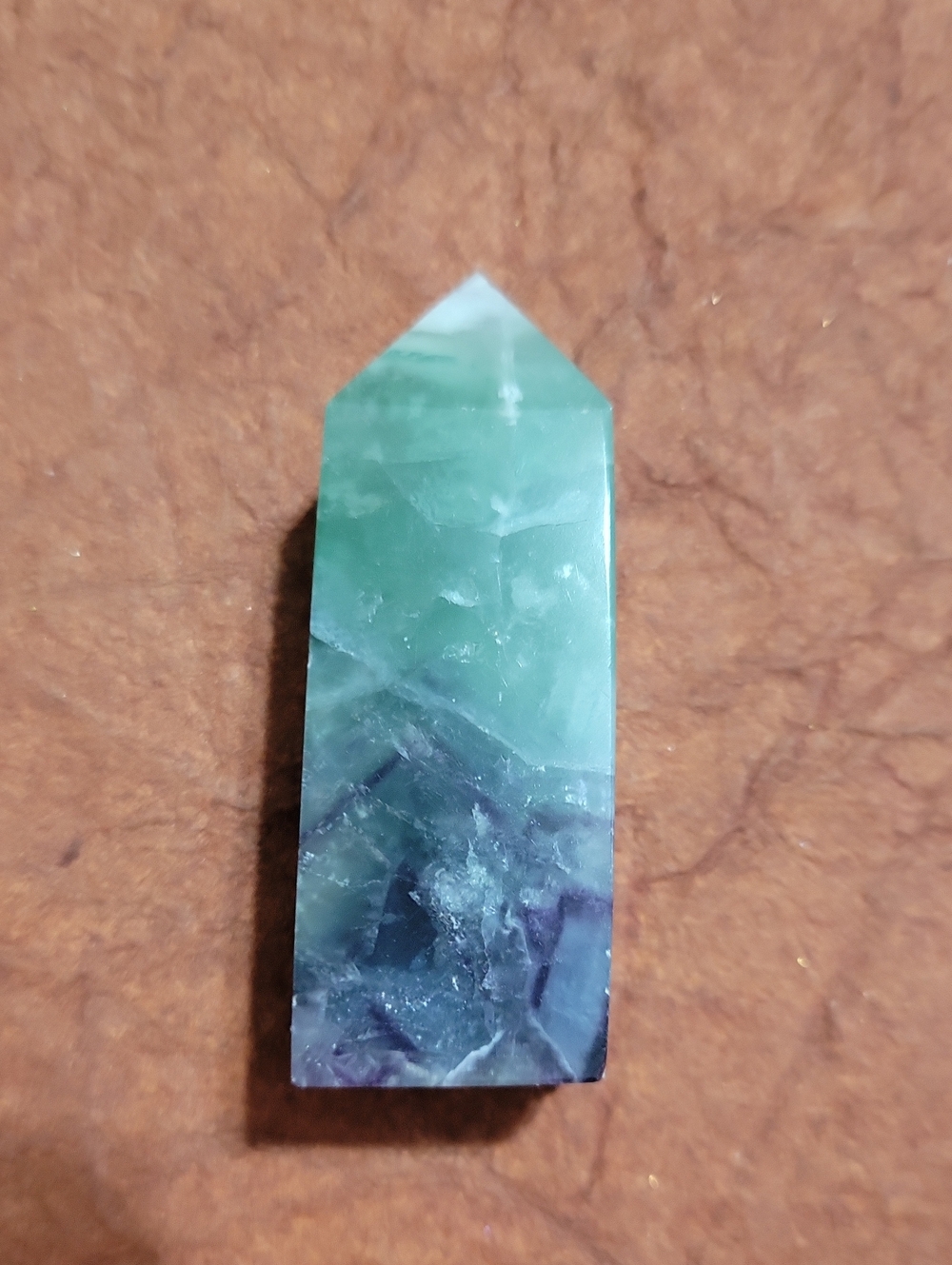 Green & Purple Fluorite Point Tower Crystal